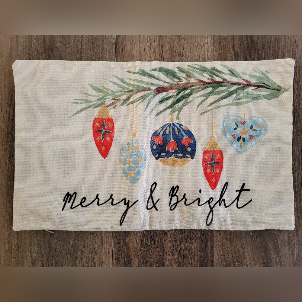 Pillowcase Merry & Bright Decorative Tapestry